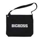 【何字ゃ文字屋】の「BIG BOSS」新ロゴ フォント 白文字 Big Shoulder Bag