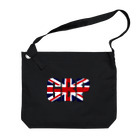 金融投資デザイン　カマラオンテ-ムラサキのFX ポンド GBP　ユニオンフラッグ　Union Flag　ユニオンジャック Big Shoulder Bag