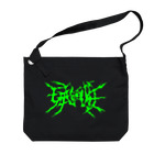 HachijuhachiのGENOCIDE メタルロゴ　グリーン Big Shoulder Bag