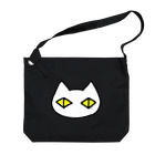 F2 Cat Design Shopの黒猫ボディーガード まもられているほう 002 Big Shoulder Bag