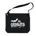 GRIMWORKSのTHE GRIMBATS logo-1 White Big Shoulder Bag
