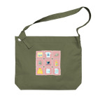 Teal Blue CoffeeのTealBlueItems _Cube PINK Ver. Big Shoulder Bag