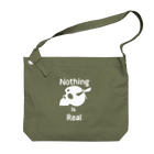 『NG （Niche・Gate）』ニッチゲート-- IN SUZURIのNothing Is Real.（白） Big Shoulder Bag
