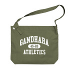 【SEVA】 （雲黒斎 公式ショップ ）のGANDHARA ATHLETICS （ホワイト プリント バージョン） Big Shoulder Bag