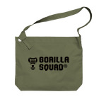 GORILLA SQUAD 公式ノベルティショップのGORILLA SQUAD ロゴ黒 Big Shoulder Bag