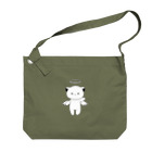 MochiMochi SHOPの白猫天使こむぎちゃん（全身） Big Shoulder Bag