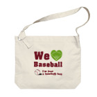 キッズモード某のWe love Baseball(レッド) Big Shoulder Bag