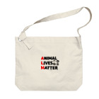 HGA48 動物愛護チャリティーグッズのAnimal Lives Matter "Suu & Cheyenne" Big Shoulder Bag