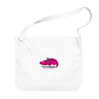 loveclonesのワニくん ピンク 0624 WANIGATOR ロゴ Big Shoulder Bag