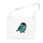 Cody the LovebirdのChubby Bird ウロコインコ　ターコイズ Big Shoulder Bag