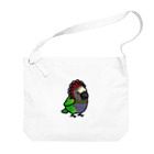 Cody the LovebirdのChubby Bird ヒオウギインコ Big Shoulder Bag