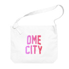 JIMOTOE Wear Local Japanの青梅市 OME CITY ロゴピンク ビッグショルダーバッグ