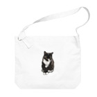 kinako-japanのくつした猫のくろみつ Big Shoulder Bag