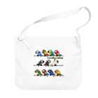 楽猫楽描しげ屋のCOLORFUL BIRDS Big Shoulder Bag