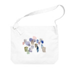 c5watercolorの水彩ペイント・くすみ系ニュアンスカラー Big Shoulder Bag