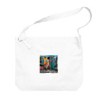 かてこの洋服販売所のUrban Rainbow: Bold Hip-Hop Fashion Big Shoulder Bag