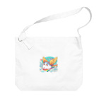 oz-chanの空飛ぶ猫アニメ風1 Big Shoulder Bag
