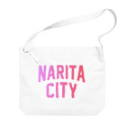 JIMOTOE Wear Local Japanの成田市 NARITA CITY ロゴピンク Big Shoulder Bag