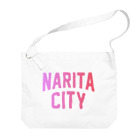 JIMOTOE Wear Local Japanの成田市 NARITA CITY ロゴピンク ビッグショルダーバッグ