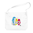 PHSG SOUND 音楽とアートのJAZZ ジャズ カラーロゴ デラックス　☆プレゼントに Big Shoulder Bag