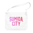 JIMOTOE Wear Local Japanの墨田区 SUMIDA CITY ロゴピンク ビッグショルダーバッグ