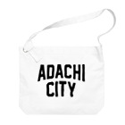 JIMOTO Wear Local Japanの足立区 ADACHI CITY ロゴブラック　 Big Shoulder Bag