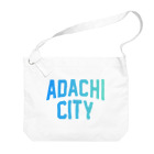 JIMOTOE Wear Local Japanの足立区 ADACHI CITY ロゴブルー ビッグショルダーバッグ
