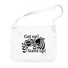 『NG （Niche・Gate）』ニッチゲート-- IN SUZURIのGet Up! Stand Up!(黒) Big Shoulder Bag