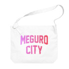 JIMOTOE Wear Local Japanの目黒区 MEGURO CITY ロゴピンク Big Shoulder Bag