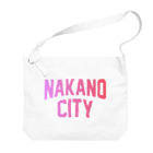 JIMOTOE Wear Local Japanの中野区 NAKANO CITY ロゴピンク ビッグショルダーバッグ