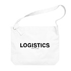 LOGISTICS by Merry LogisticsのLOGISTICS BLACK LOGO ビッグショルダーバッグ