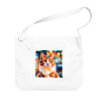 猫好きの谷の猫の水彩画/キジトラねこのイラスト Big Shoulder Bag