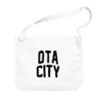 JIMOTOE Wear Local Japanの太田市 OTA CITY ロゴブラック Big Shoulder Bag