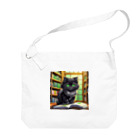 yoiyononakaの図書室の黒猫02 Big Shoulder Bag
