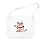 ねここショップの招き犬 Big Shoulder Bag