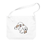 ぺろぺろぺろぺろ【せいこせんせい】のシーズー ニコニコ 　ブラウン【せいこせんせい】犬 Big Shoulder Bag