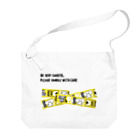 ITOOKASHIのFRAGILE（黄色×黒文字） Big Shoulder Bag