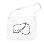 ねこやにわとりやの肝臓胃猫 Big Shoulder Bag