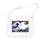 Uキヨエの葛飾北斎　神奈川沖浪裏モチーフ　Hokusai Motif2 [Hokusai wave] Big Shoulder Bag