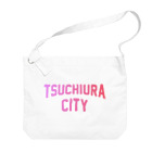 JIMOTOE Wear Local Japanの土浦市 TSUCHIURA CITY ロゴピンク Big Shoulder Bag