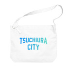 JIMOTOE Wear Local Japanの土浦市 TSUCHIURA CITY ロゴブルー Big Shoulder Bag