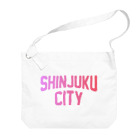 JIMOTOE Wear Local Japanの新宿区 SHINJUKU CITY ロゴピンク Big Shoulder Bag