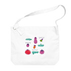 Aランチサラダ付SHOPの夏野菜たち Big Shoulder Bag