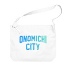 JIMOTOE Wear Local Japanの尾道市 ONOMICHI CITY ロゴブルー Big Shoulder Bag