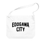 JIMOTOE Wear Local Japanの江戸川区 EDOGAWA CITY ロゴブラック ビッグショルダーバッグ