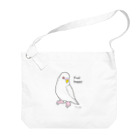 サトウユキエのハッピーインコ・セキセイアルビノ Big Shoulder Bag