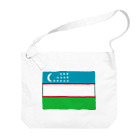 お絵かき屋さんのウズベキスタンの国旗 ビッグショルダーバッグ