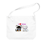 ボンちゃんの家のI♥DOG 吹雪＆小次郎 Big Shoulder Bag