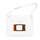 illust_designs_labのレトロな昭和の可愛いテレビのイラスト 画面オン Big Shoulder Bag