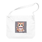 Tomono_store113の超可愛い猫ちゃん ビッグショルダーバッグ